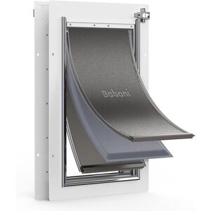 Baboni 3-Flaps Medium Pet Door Steel Frame‎ Telescoping Tunnel for Dogs & Cats